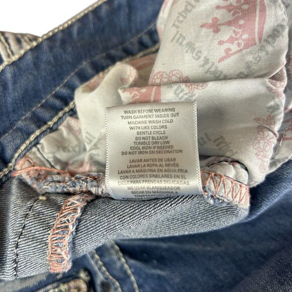 Rebel & Soul Jeans Women Sze 14 Blue Stone Fading Whiskered Wash Skinny Mid Rise - Picture 10 of 13